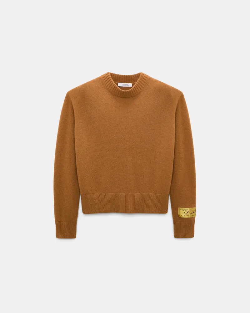 Dorothee Schumacher Pullover mit Rundhals aus Merino und Kaschmir Braun