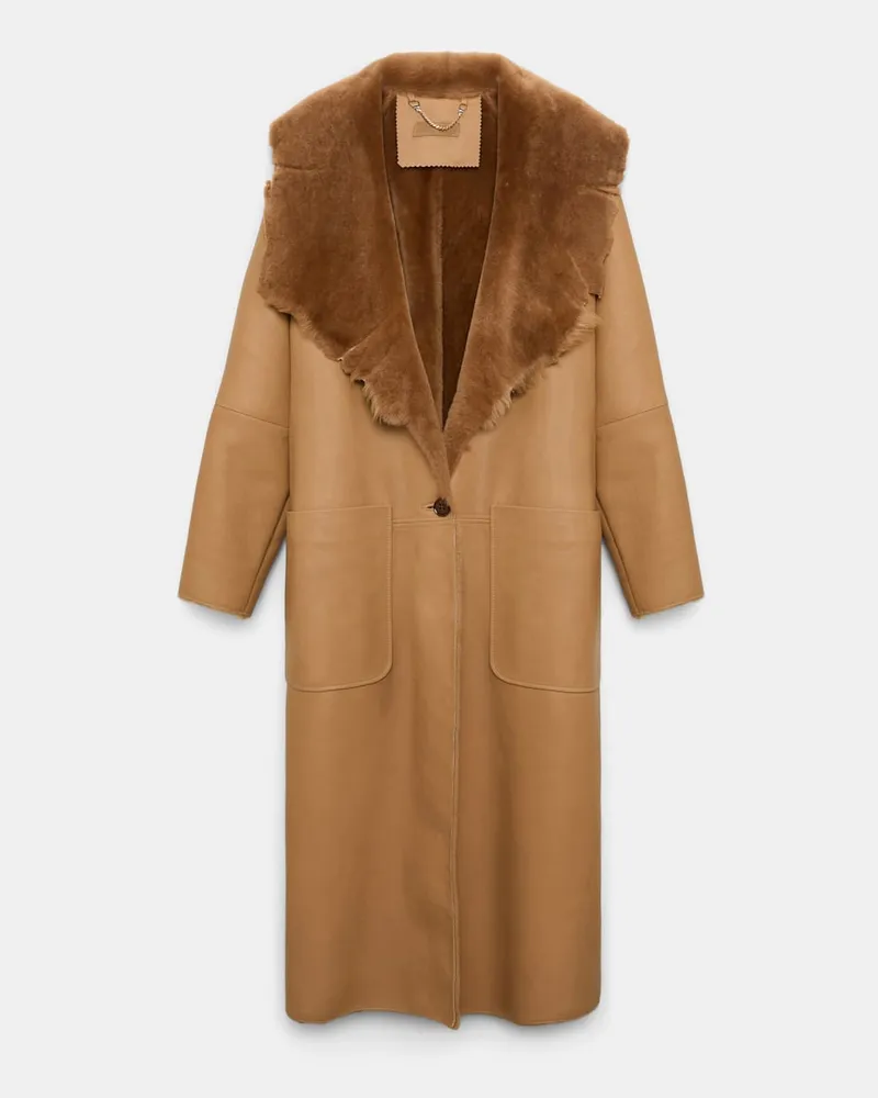 Dorothee Schumacher Shearling Mantel Braun