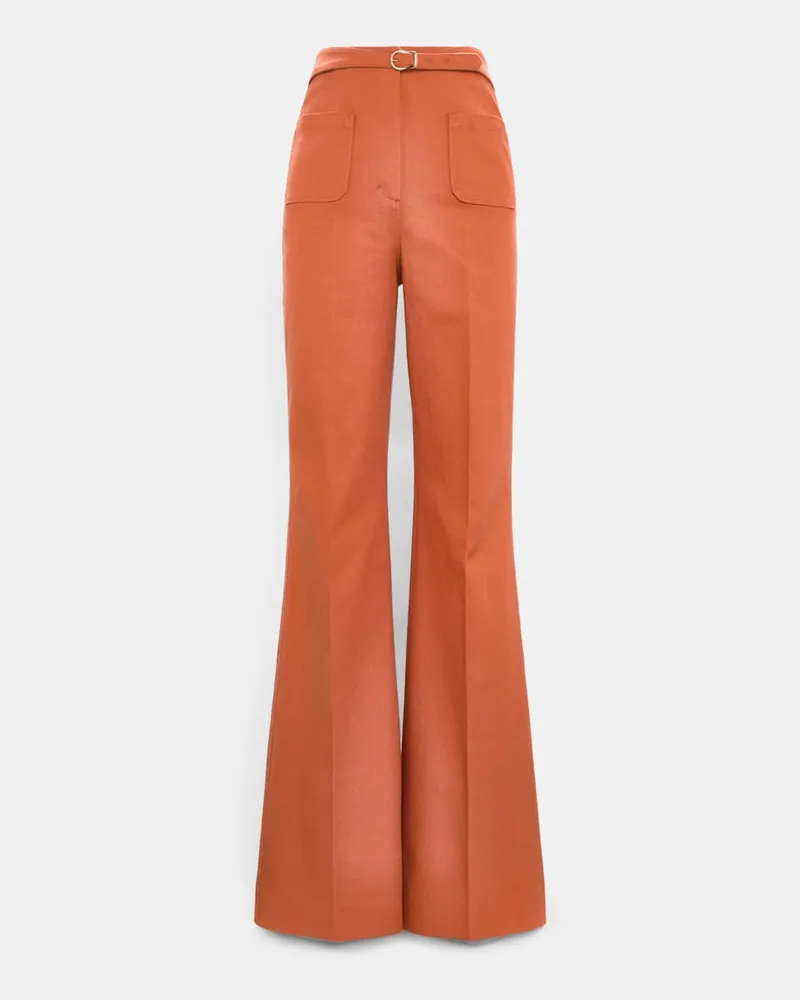 Dorothee Schumacher Flared Pants aus Baumwolle Orange