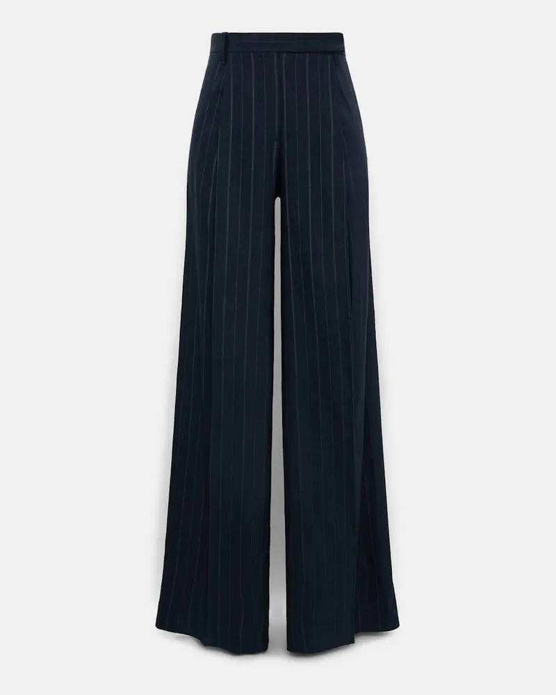 Dorothee Schumacher Pinstripe Hose mit Bundfalten Blau
