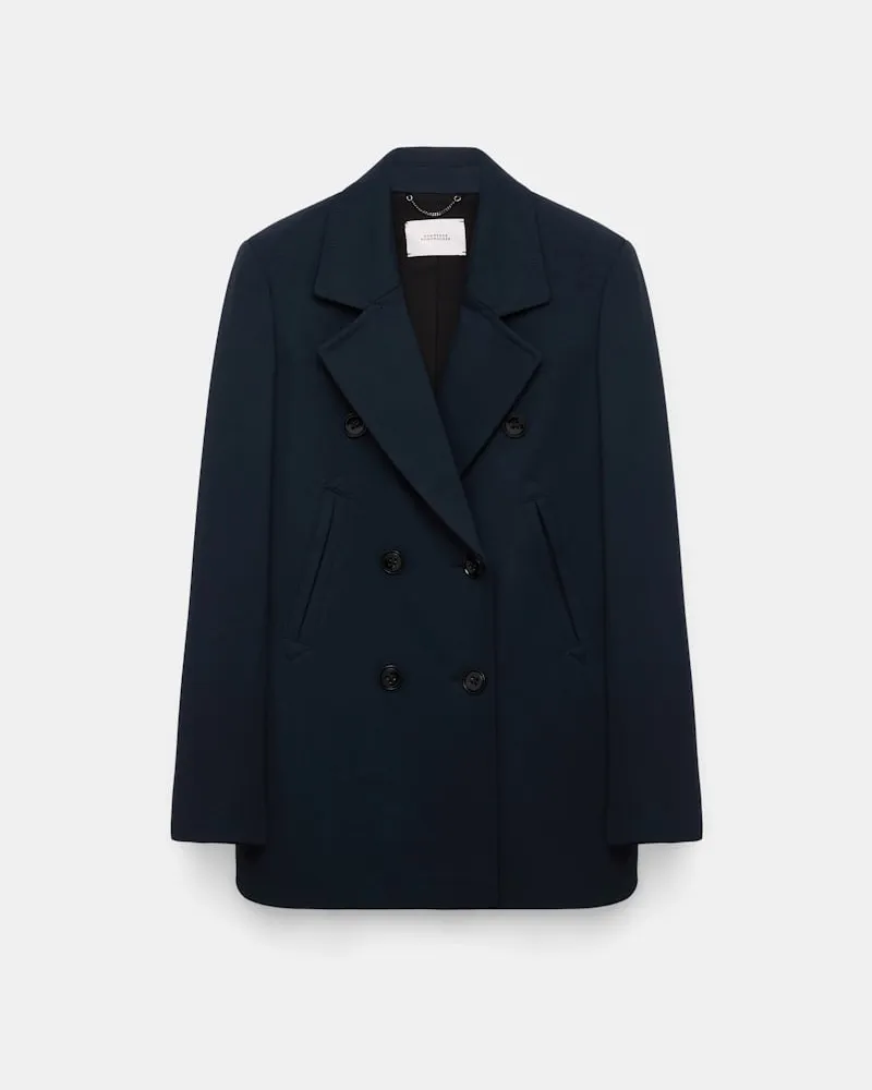 Dorothee Schumacher Zweireihiger Blazer aus Punto Milano Blau
