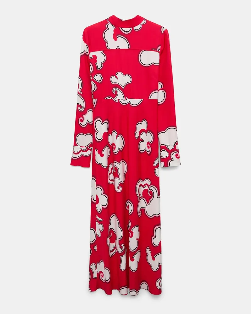 Dorothee Schumacher Langes Kleid aus bedruktem Viskose Twill Multi