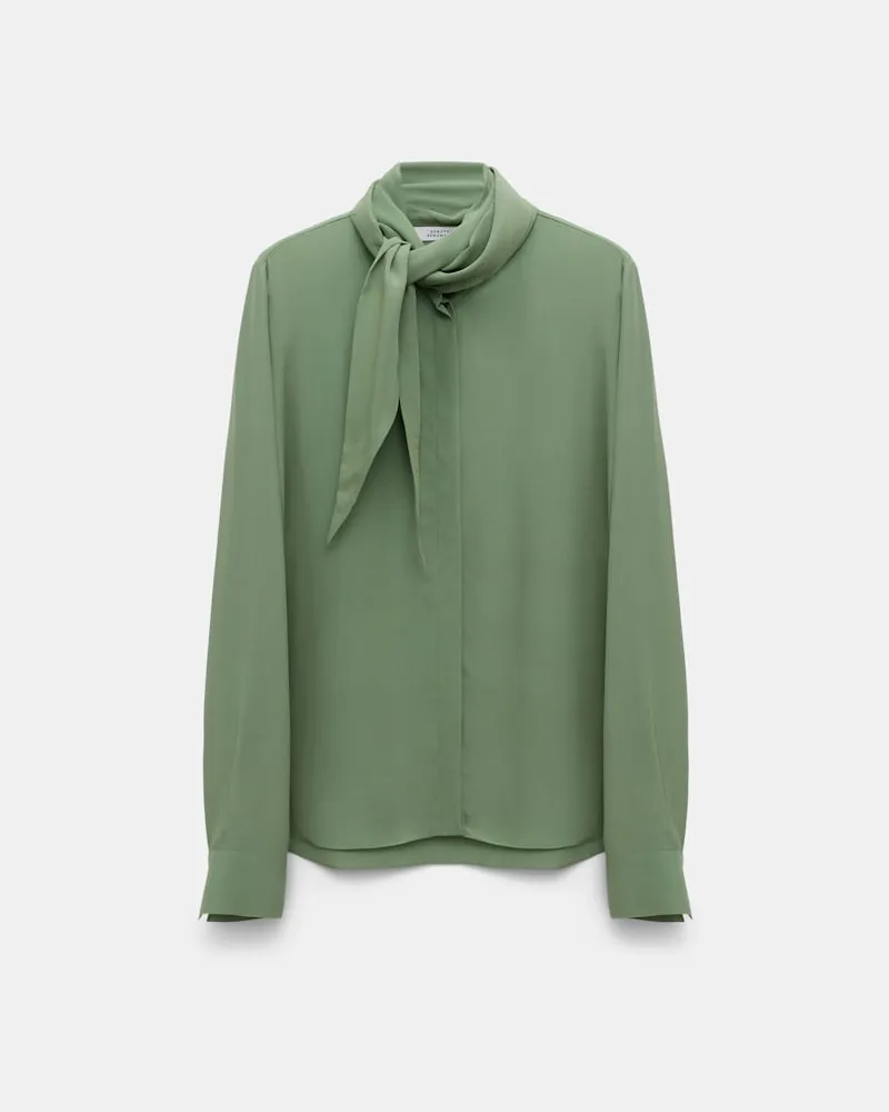 Dorothee Schumacher Bluse mit Schal-Element Grün