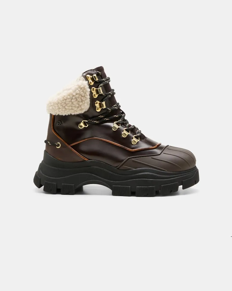 Dorothee Schumacher Trekking-Stiefel aus gebürstetem Leder Braun