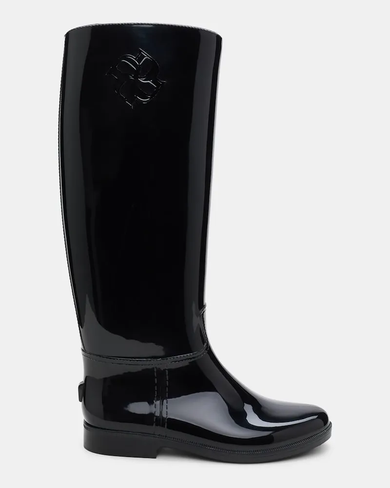 Dorothee Schumacher Gummireitstiefel mit shiny Finish Schwarz