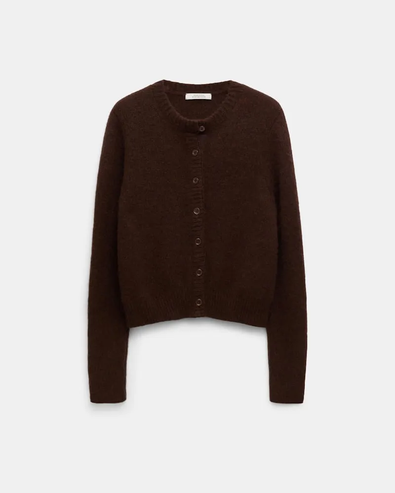 Dorothee Schumacher Cardigan mit Rundhalsausschnitt Braun