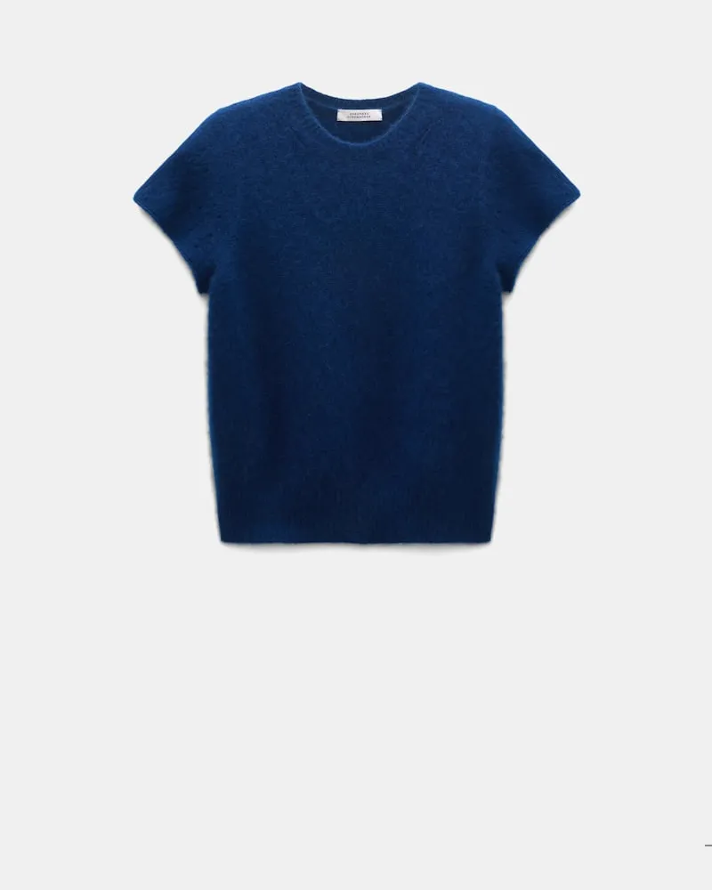 Dorothee Schumacher Pullover mit Pointelle-Ärmeln aus Kaschmir Blau