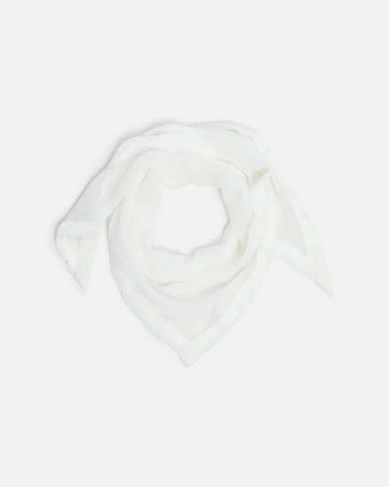 Dorothee Schumacher Dreieckstuch mit twisted Edge Details Weiß