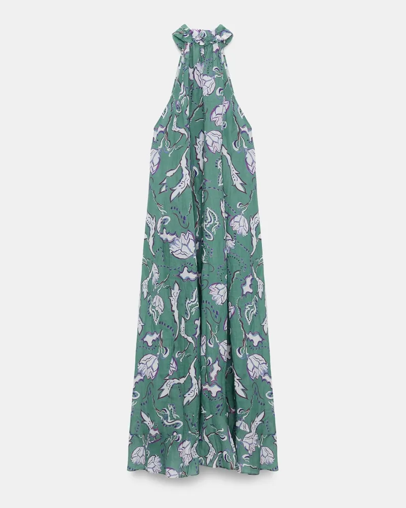 Dorothee Schumacher Halterneck-Kleid aus Ramie mit Signature Print Multi