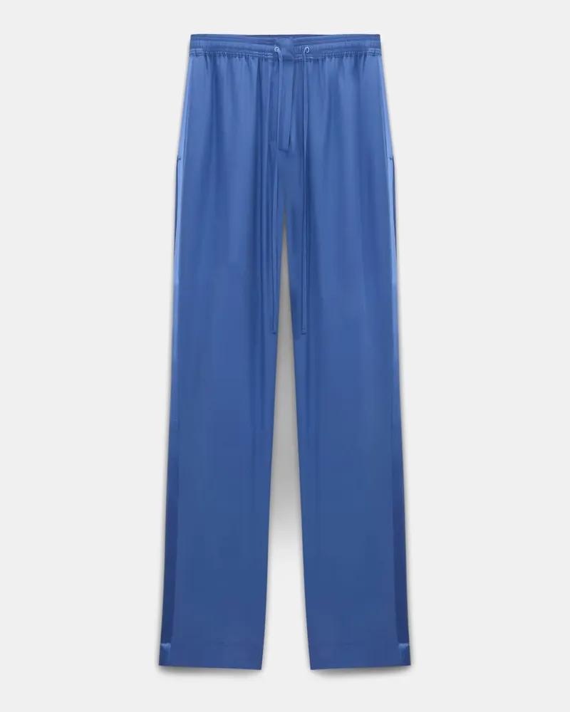 Dorothee Schumacher Hose aus Seidensatin Blau
