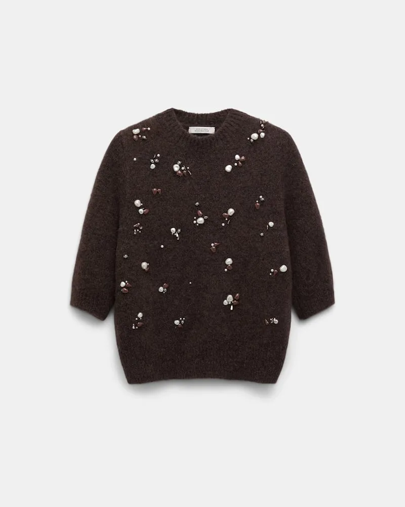 Dorothee Schumacher Handbestickter Pullover Braun