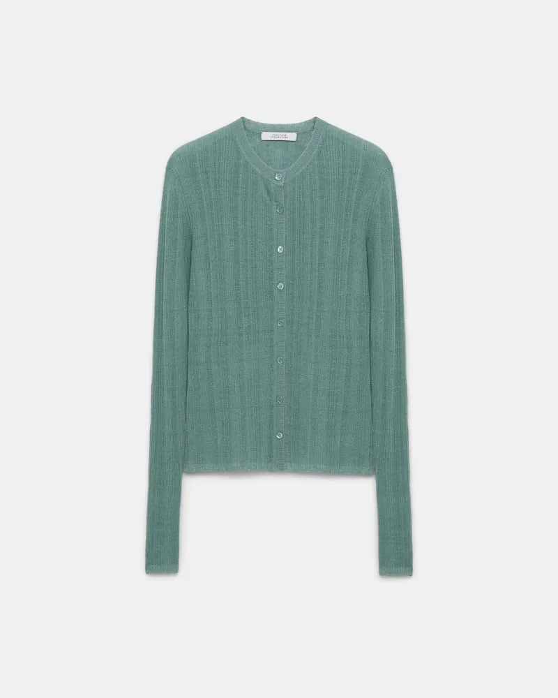 Dorothee Schumacher Cardigan aus Leinenmix Grün