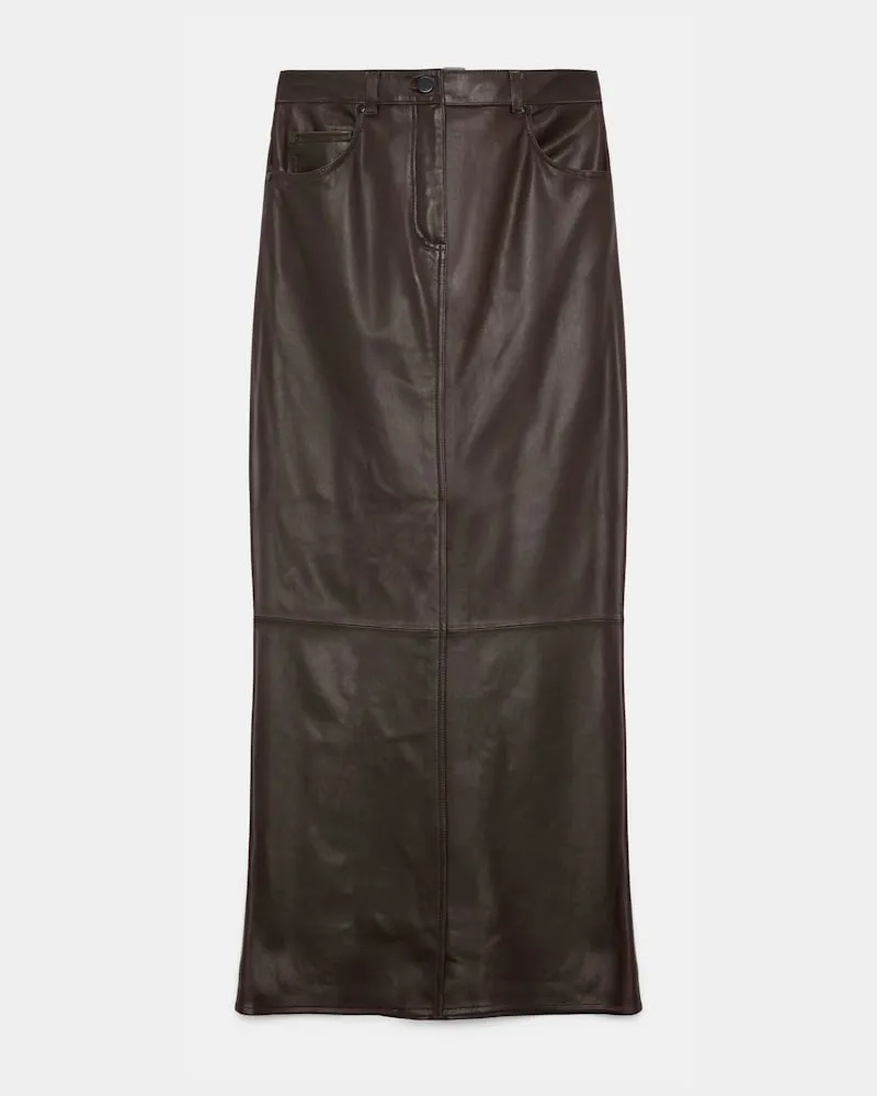 Dorothee Schumacher Rock aus Lammleder Braun