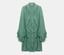 Kurzes Kleid mit Volant-Details