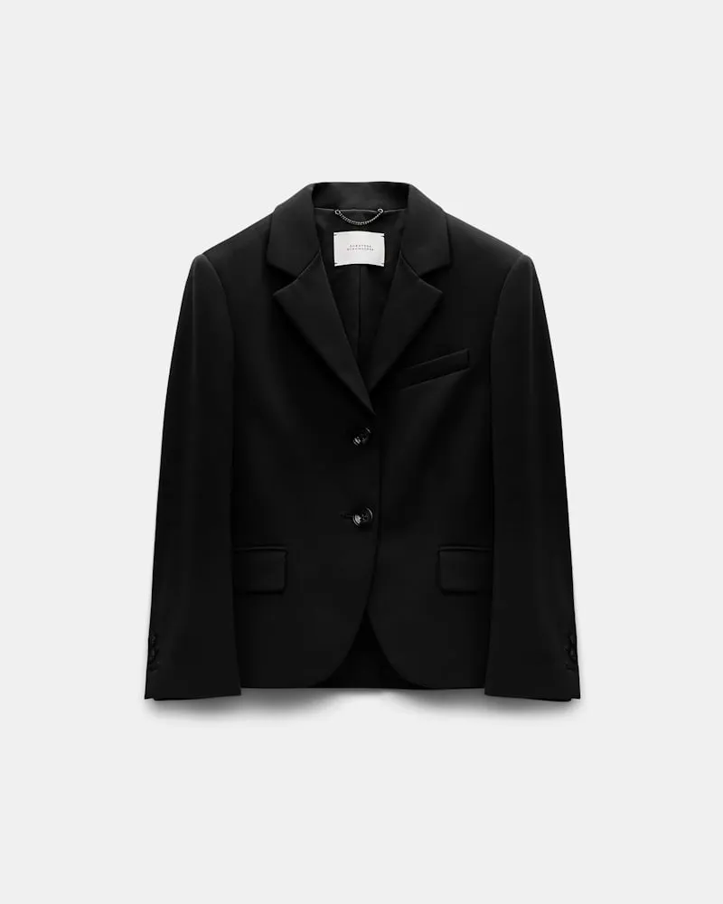 Dorothee Schumacher Mini-Blazer aus Punto Milano Schwarz