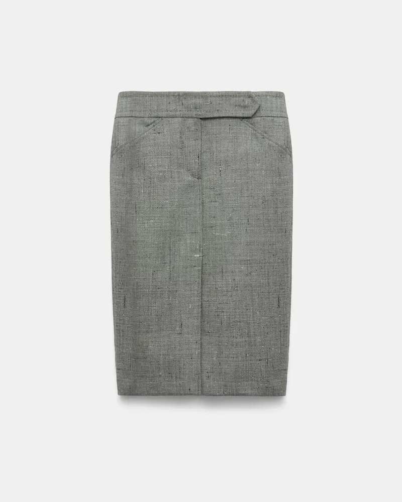 Dorothee Schumacher Pencilskirt mit breitem Bund Grau