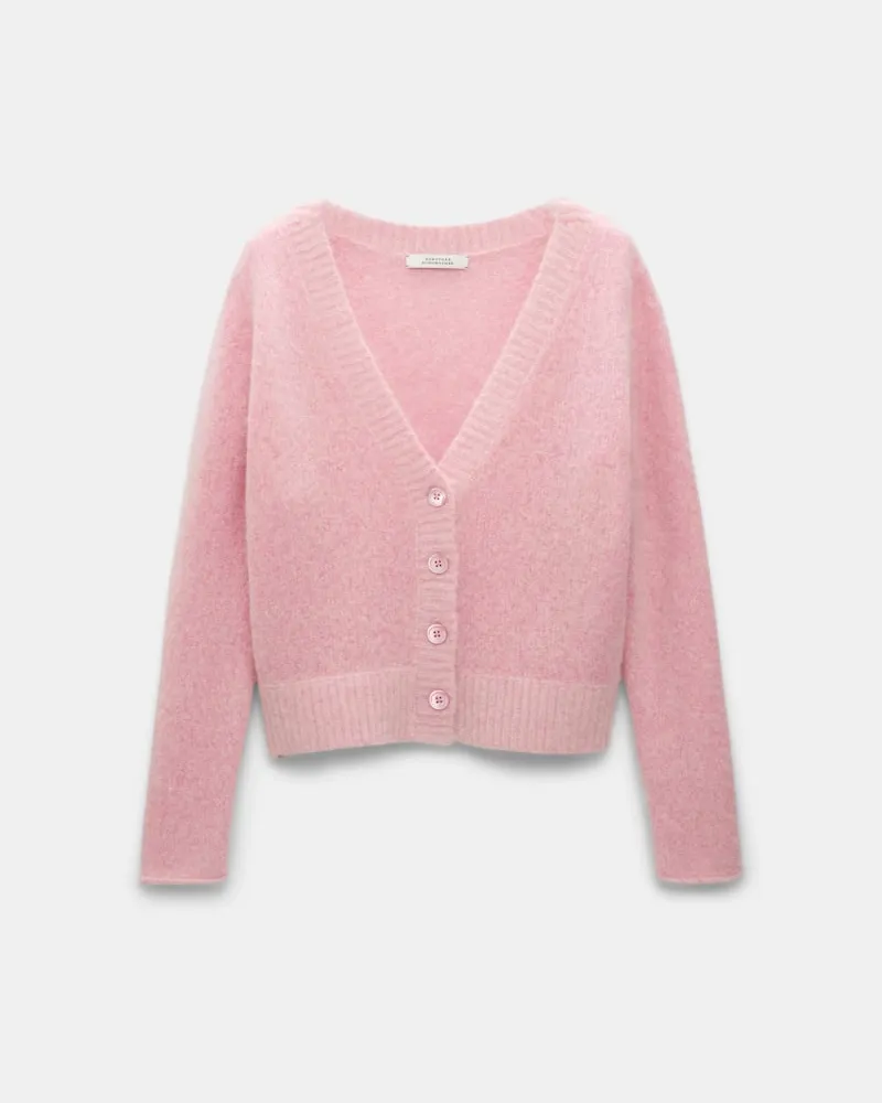 Dorothee Schumacher Besonders softer Cardigan aus Kaschmir mit V-Ausschnitt Rosa