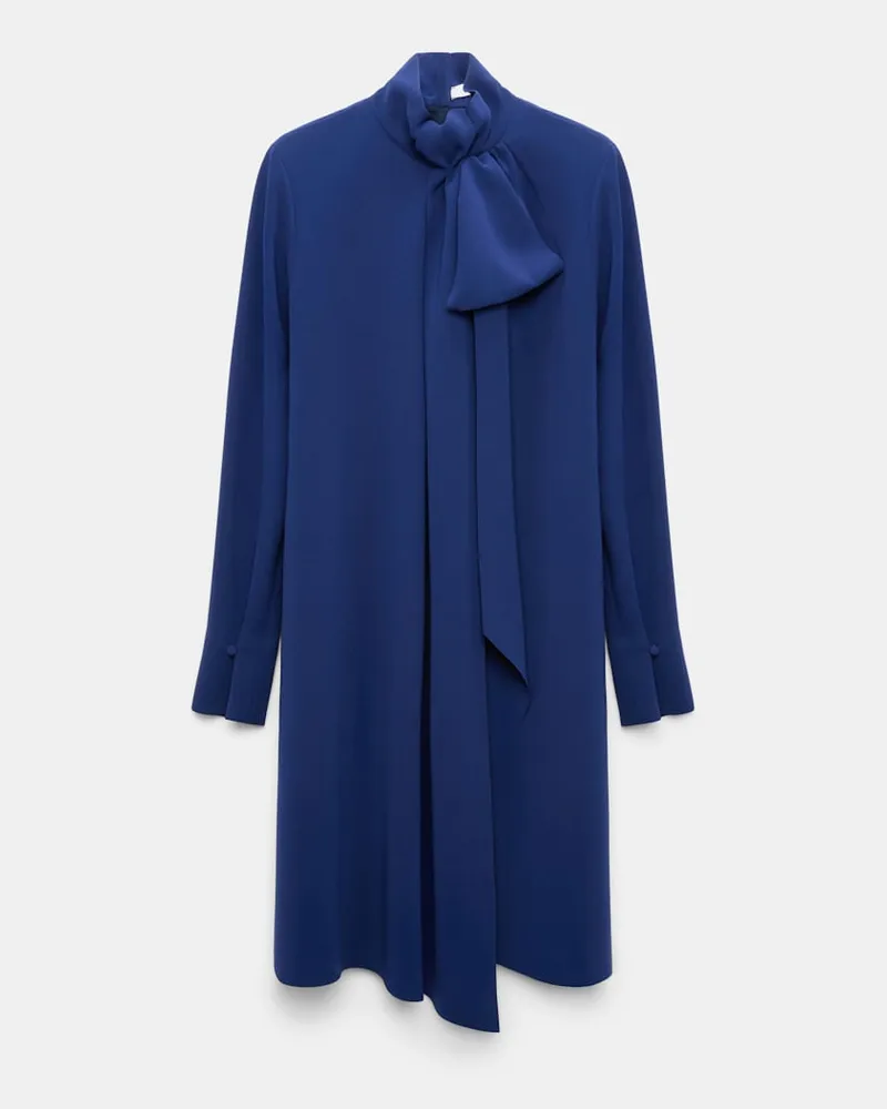 Dorothee Schumacher Drapiertes Bow-Kleid aus japanischem Crêpe Blau