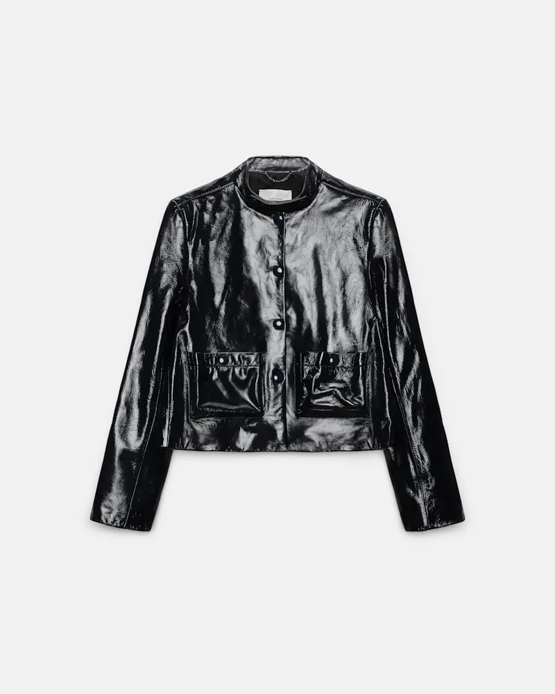 Dorothee Schumacher Jacke aus Lackleder Blau