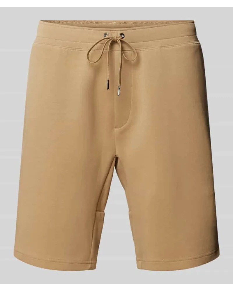 Ralph Lauren Regular Fit Sweatshorts mit Logo-Stitching Khaki