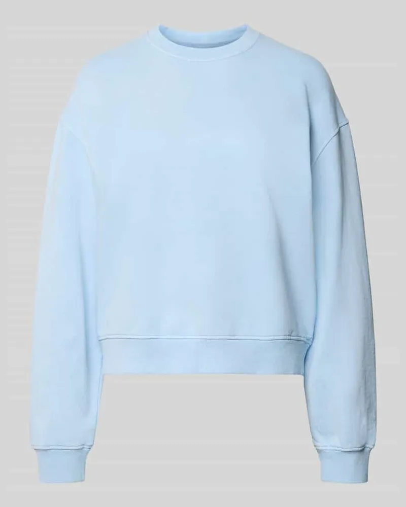 Samsøe & Samsøe Oversized Sweatshirt mit gerippten Abschlüssen Modell 'SAVAN Hellblau