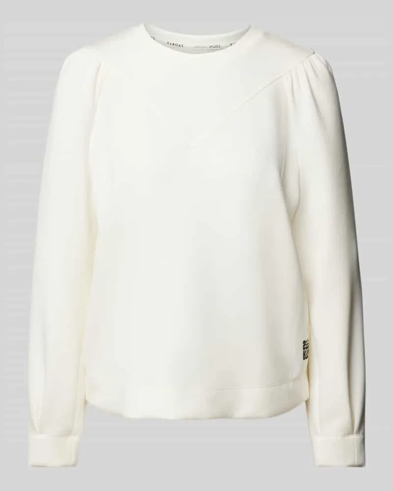 Marc Cain Sweatshirt mit Rundhalsausschnitt Offwhite