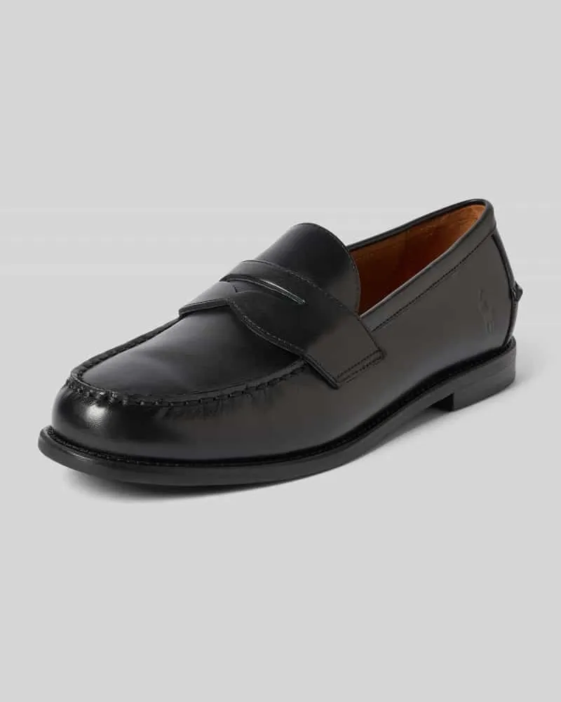 Ralph Lauren Penny Loafer aus Leder mit Schaftbrücke Modell 'ALSTON Black