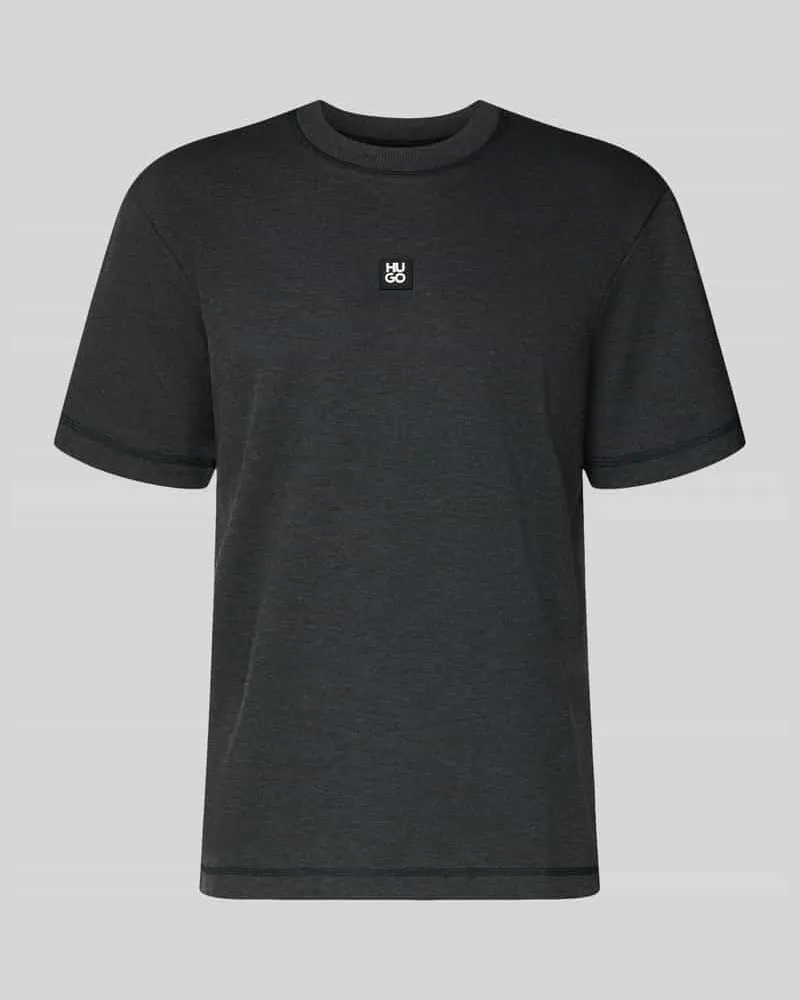 HUGO BOSS Regular Fit T-Shirt mit Baumwoll-Anteil Modell 'DILANSO Mittelgrau