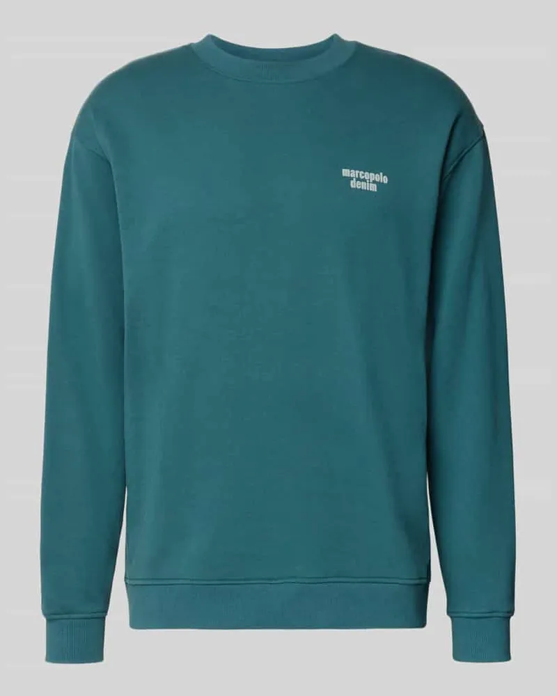 Marc O'Polo Regular Fit Sweatshirt aus reiner Baumwolle Petrol