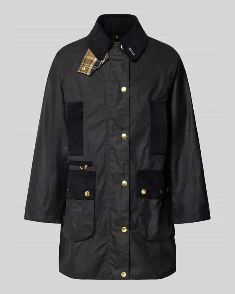 Barbour Regular Fit Funktionsjacke aus reiner gewachster Baumwolle Marine