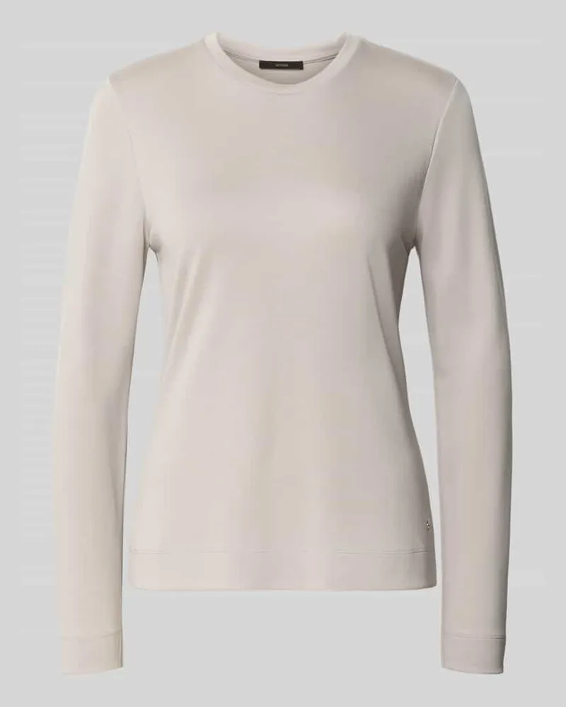 windsor. Regular Fit Longsleeve aus Lyocell-Mix mit Rundhalsausschnitt Stein