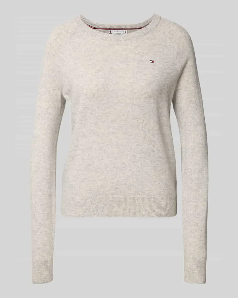 Tommy Hilfiger Regular Fit Strickpullover aus Woll-Kaschmir-Mix Hellgrau