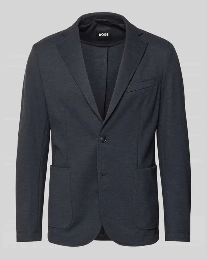 HUGO BOSS Slim Fit Sakko mit Viskose-Anteil Modell 'P-HANRY-J-WG-PK-261F Marine