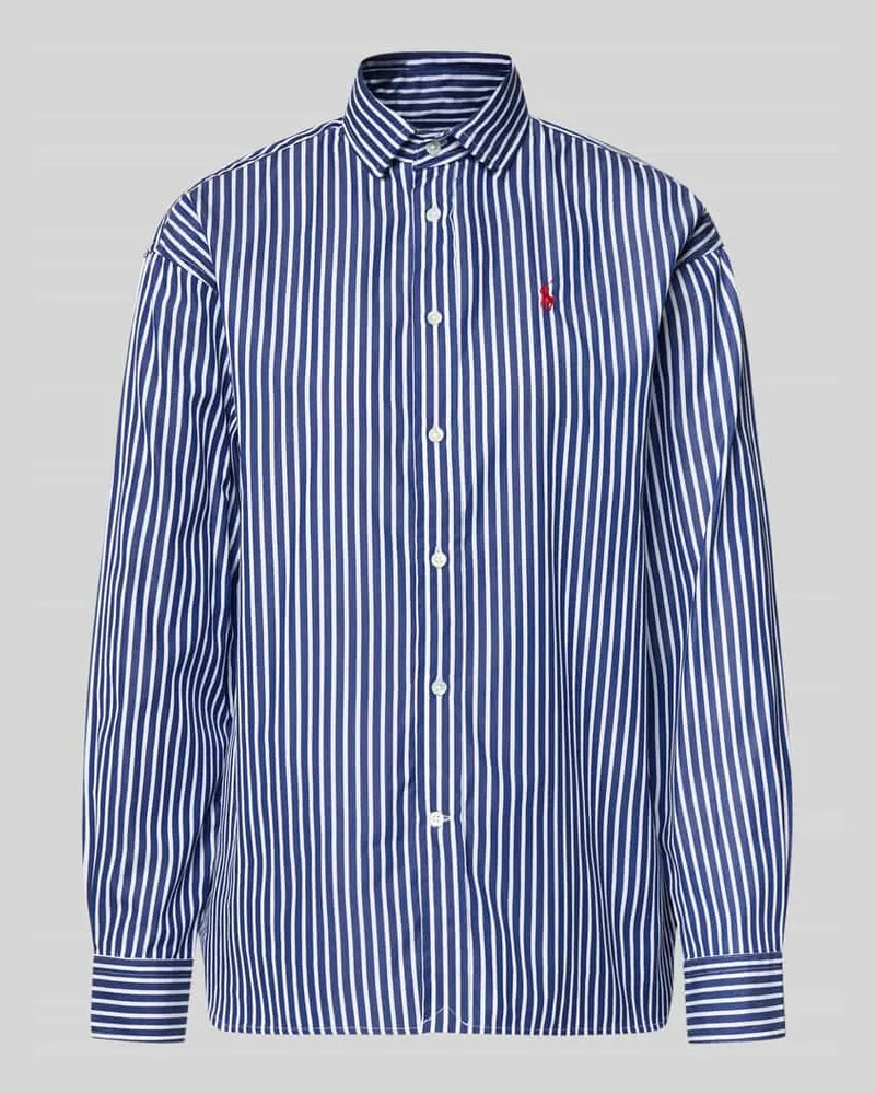 Ralph Lauren Hemdbluse mit Knopfleiste Blau