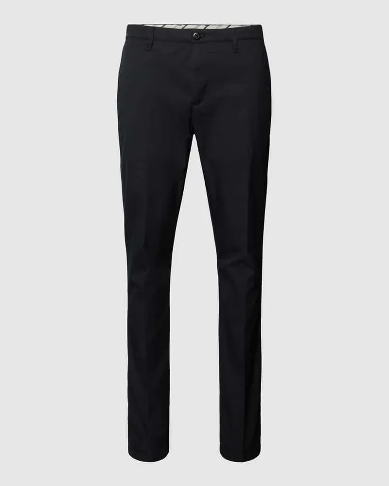 Alberto Slim Fit Chino mit seitlichen Eingrifftaschen Modell 'ROB Black