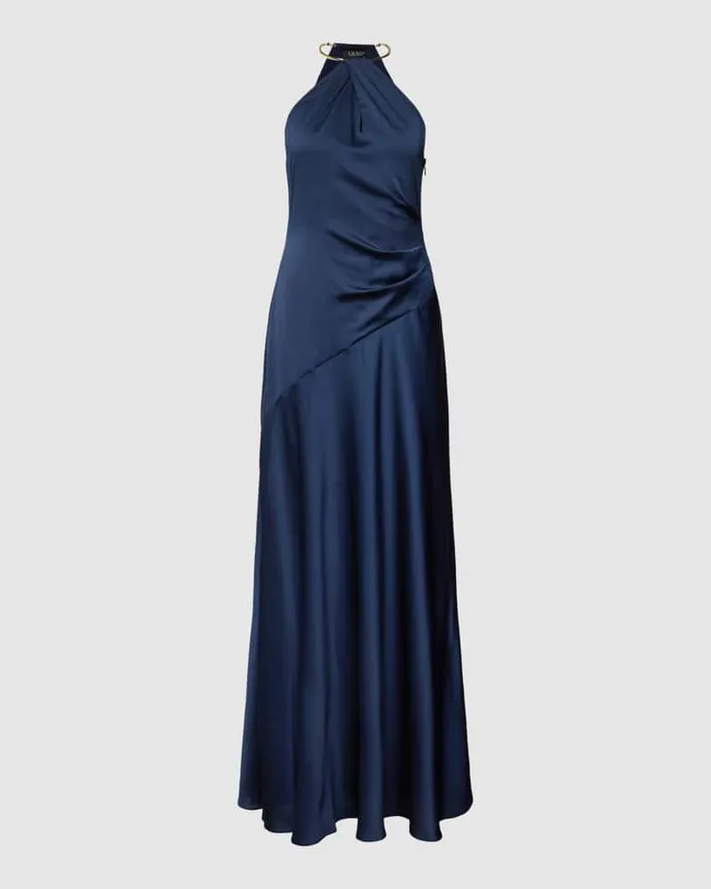 Ralph Lauren Abendkleid mit Neckholder Modell 'FALEANA Marine