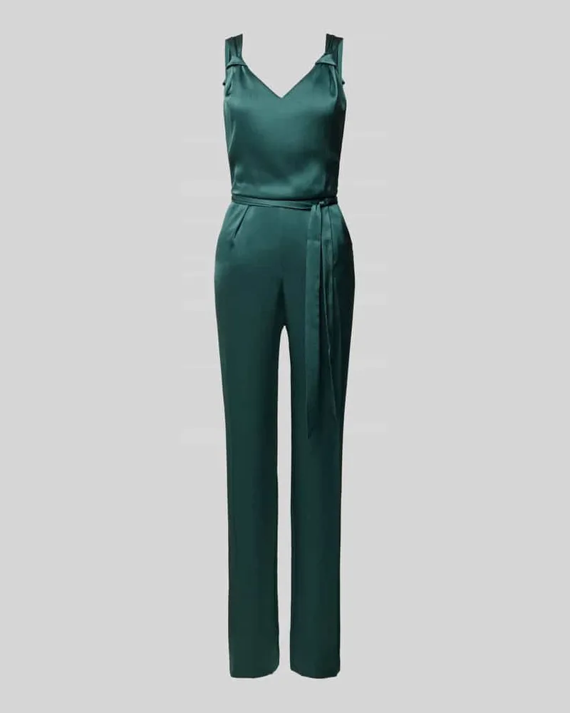 Vera Mont Jumpsuit mit Strukturmuster Dunkelgruen