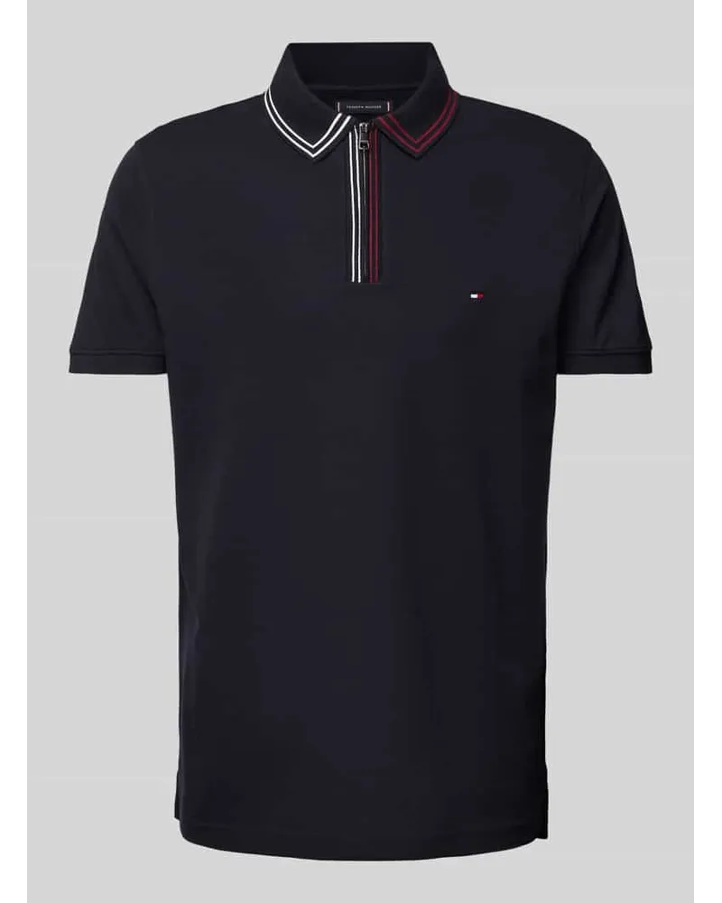 Tommy Hilfiger Regular Fit Poloshirt mit Logo-Stitching Marine