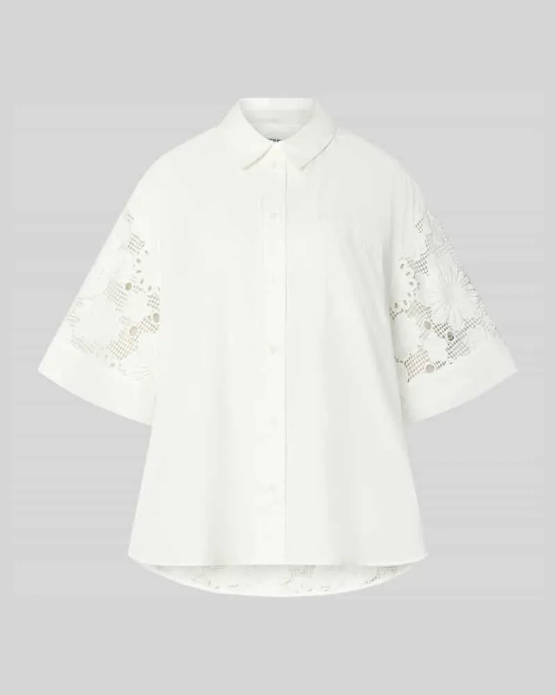 Essentiel Relaxed Fit Kurzarmbluse aus reiner Baumwolle Modell 'KALI Weiss