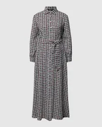 Max Mara Kleid mit durchgehender Knopfleiste und regulärem Schnitt Hellblau