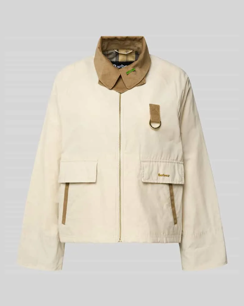 Barbour Regular Fit Jacke aus Baumwoll-Mix Modell 'SPEY SHOWERPROOF Ecru