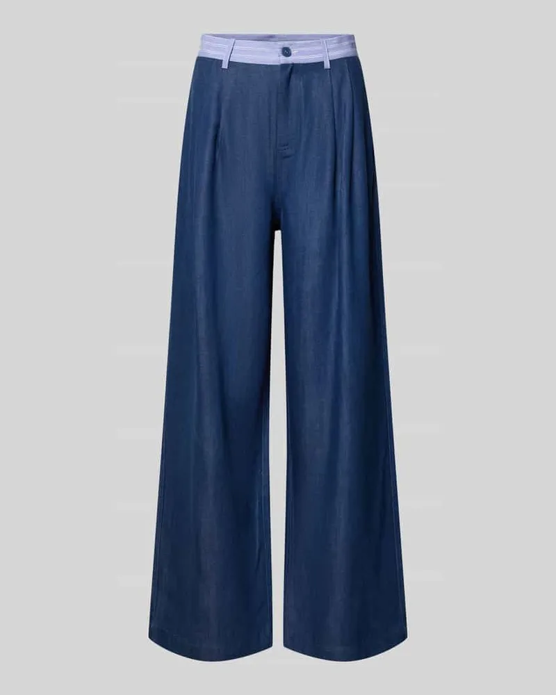 Liu Jo Wide Leg Pants mit Eingrifftaschen Dunkelblau