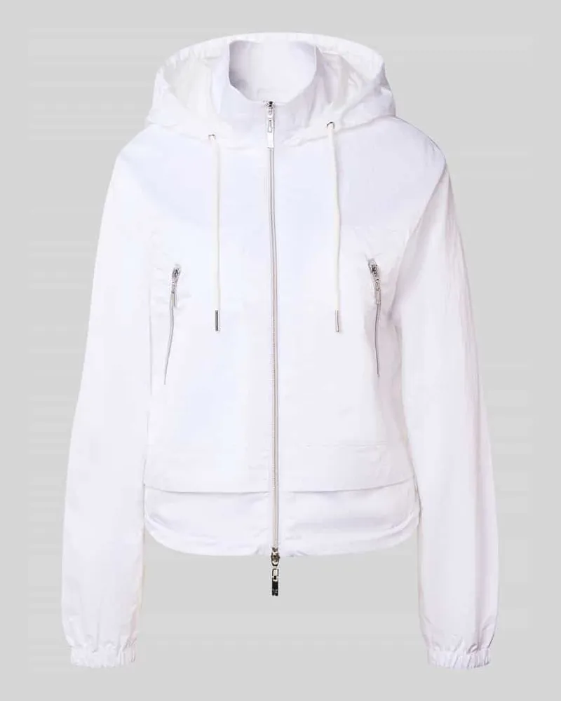 monari Jacke mit Zweiwege-Reißverschluss Offwhite