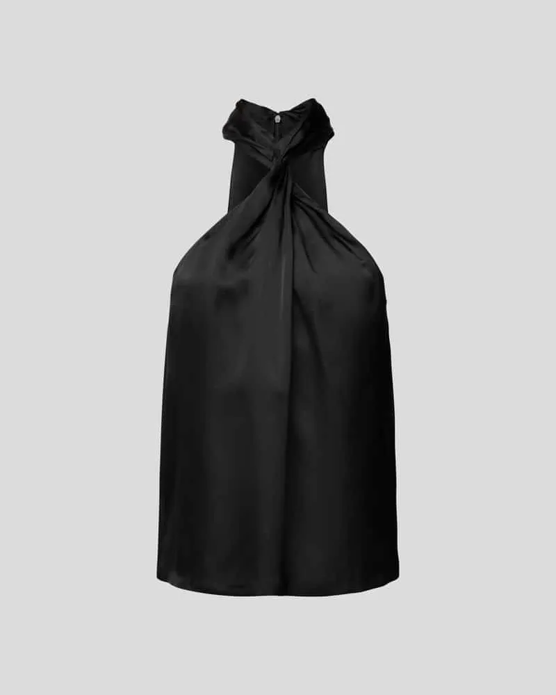 Anine Bing Blusentop aus Seide-Mix Black