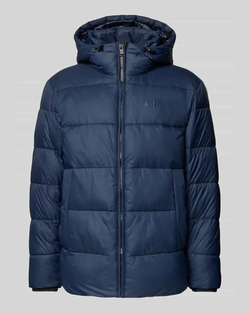 HUGO BOSS Regular Fit Steppjacke mit Kapuze Modell 'CIKORO Marine