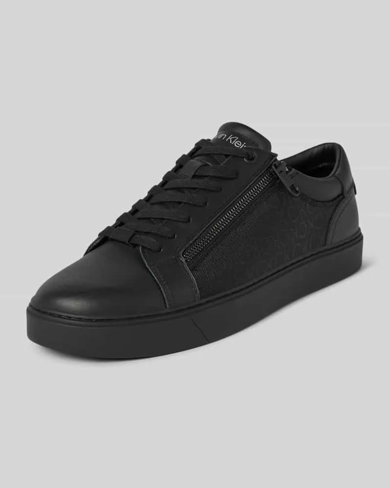 Calvin Klein Sneaker aus Leder-Mix Black