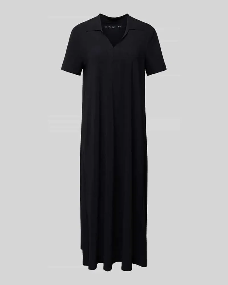 RAFFAELLO ROSSI  Midikleid mit Strukturmuster Modell 'JOSEPHINA Black