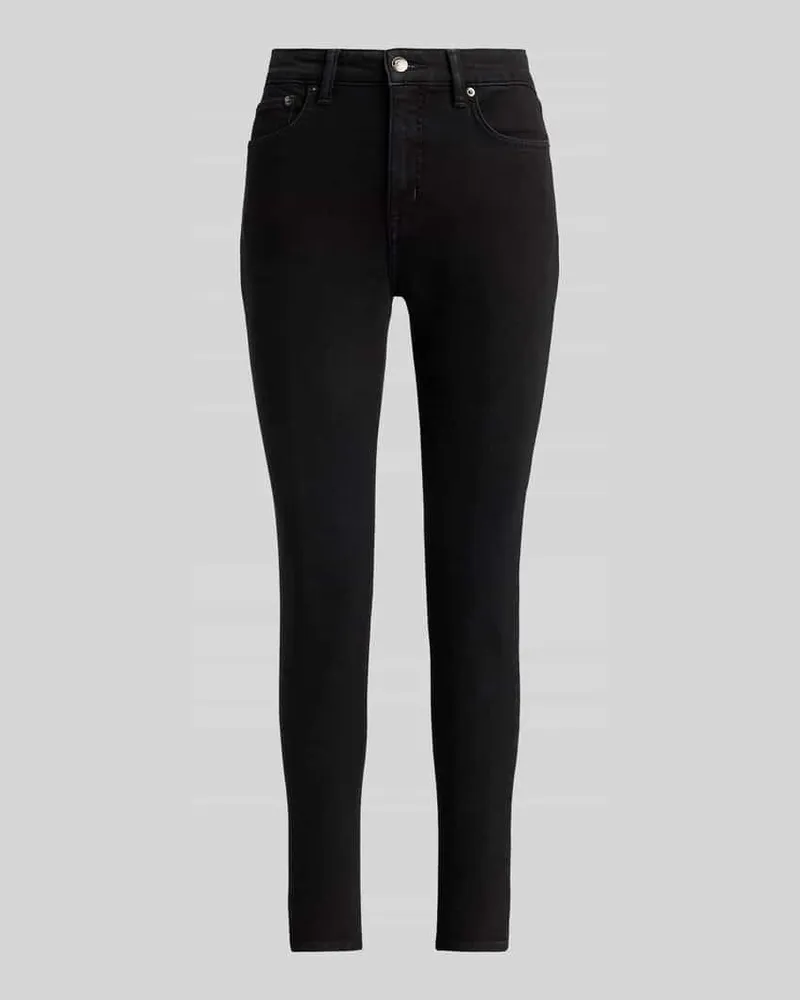 Ralph Lauren Skinny Fit Jeans aus Baumwoll-Mix Black