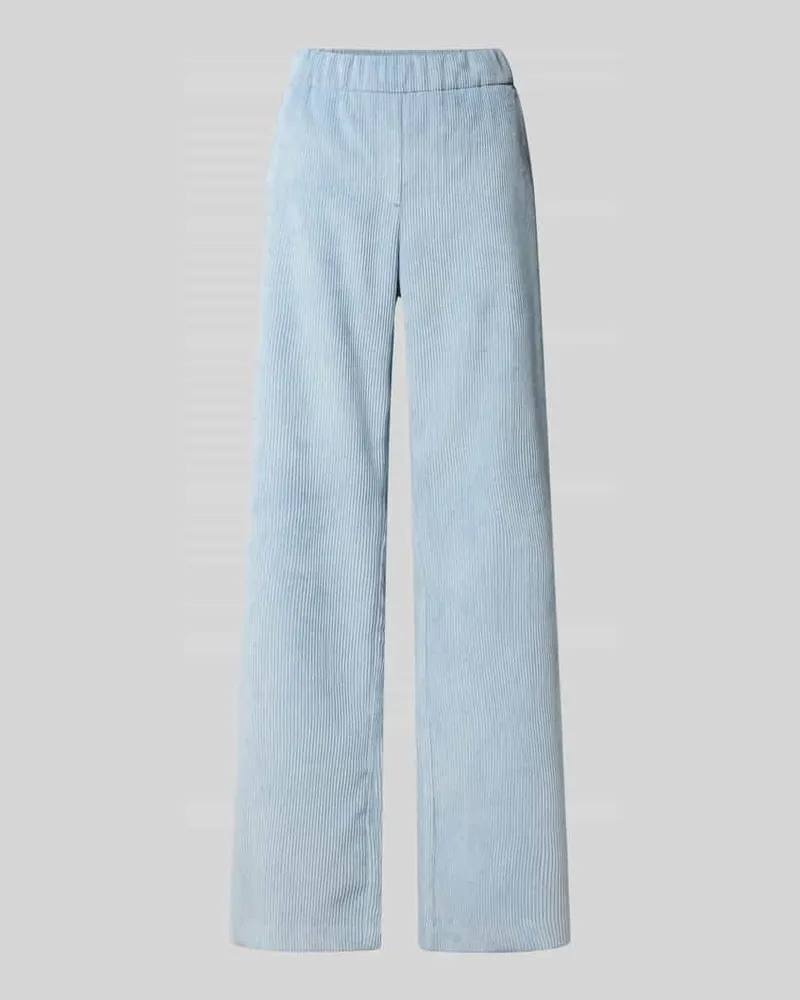 MAC Jeans Flared Cordhose mit Paspeltaschen am Gesäß Modell 'CHIARA Hellblau