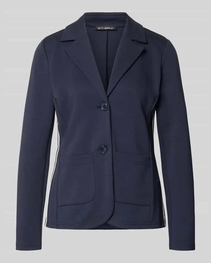Betty Barclay Slim Fit Blazer aus Viskose-Mix mit Reverskragen Marine